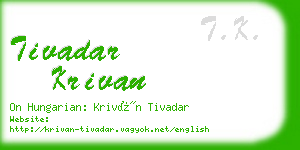 tivadar krivan business card